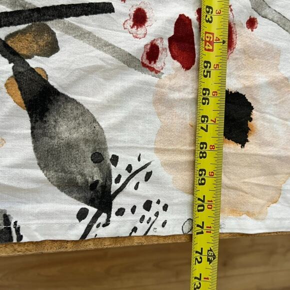 Threshold Shower Curtain Watercolor Impressionistic Floral Cotton Standard - Picture 9 of 13